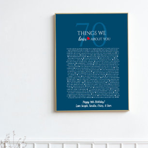 coisas que amamos em você 70, 60, 50, poster