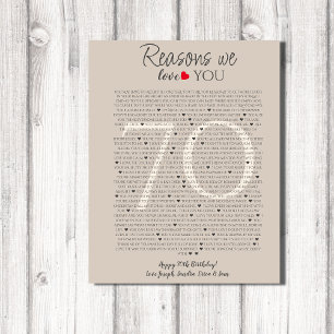 coisas que amamos em você 70, 60, 50, poster