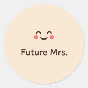 Cola Futuro Sra. Rosto Sorridente Adesivo de Casam
