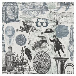 Colagem #2 de Steampunk - tecido da novidade