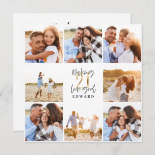 Colagem aniversário de 21 anos moderna de fotos a