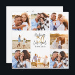 Colagem aniversário de 30 anos moderna de fotos a<br><div class="desc">aniversário de 30 anos moderno convite para colagem de fotos em preto e ouro. Design de texto de script moderno. Parte de uma coleção.</div>