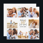 Colagem aniversário de 40 anos moderna de fotos a<br><div class="desc">aniversário de 40 anos moderno convite para colagem de fotos em preto e ouro. Design de texto de script moderno. Parte de uma coleção.</div>