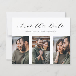 Colagem Barata Três Fotos Data De Casamento Româ