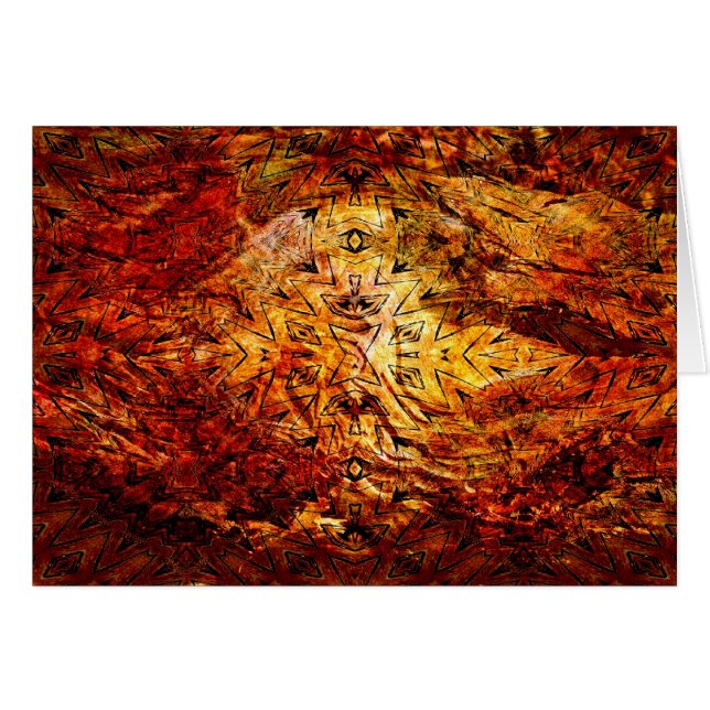 Colagem caída da árvore e do fóssil - cartão (Frente Horizontal)