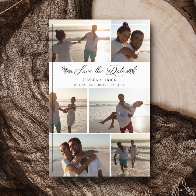 Colagem Chic 6 Fotos Casamento de Branches Negros  (Criador carregado)