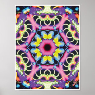 Colagem cinética Ariel Caleidoscópio Poster