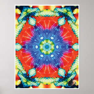 Colagem Cinetica Canalizada Kaleidoscope Poster