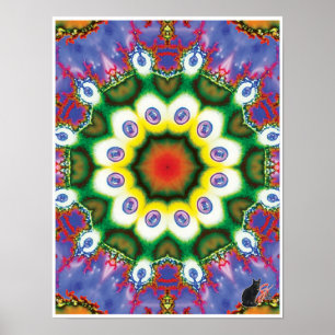 Colagem cinética em muco Caleidoscópio Poster