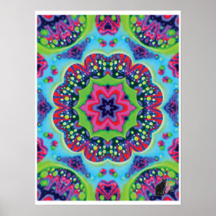 Colagem Cinética Lusciosa Kaleidoscópio Poster