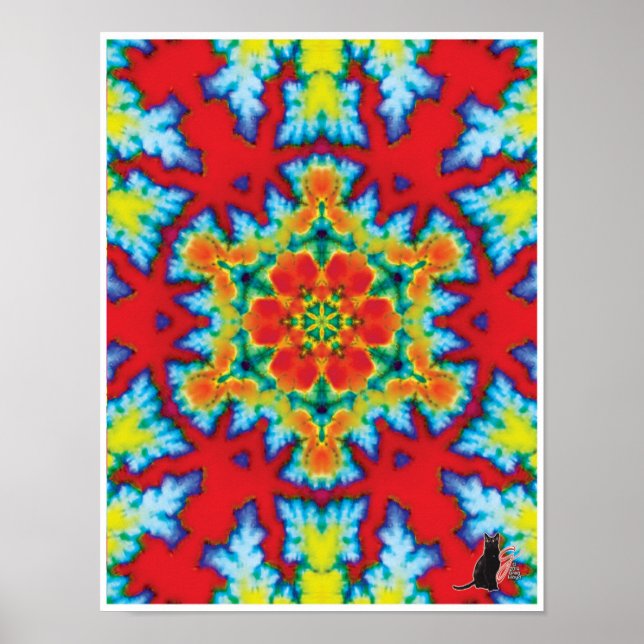 Colagem cinética Rosey Kaleidoscope Poster (Frente)