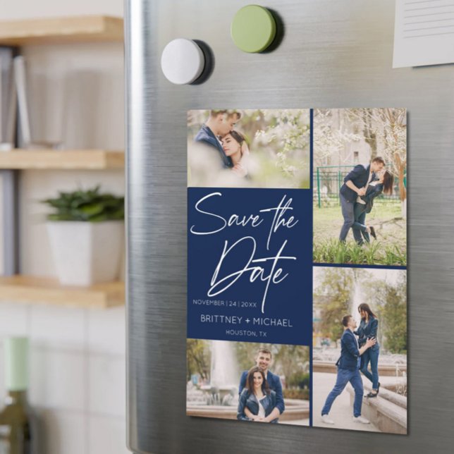 Colagem com Letra de Mão Salvar Marinho Azul (Criador carregado)