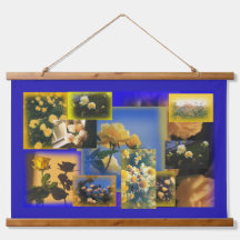 Colagem da Flor Amarela Vintage