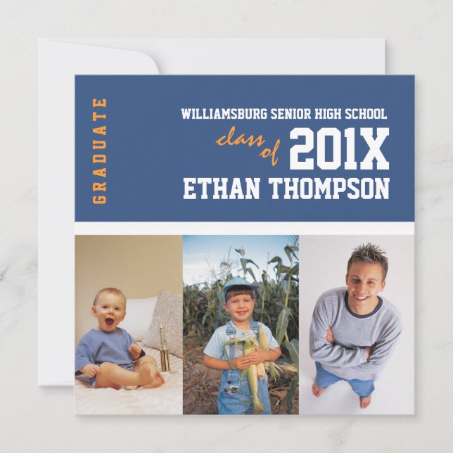 Colagem da foto do anúncio 3 da graduação no azul (Frente)