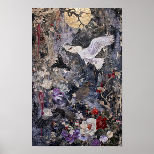 Colagem da Natureza: Aves e Poster de Vida Selvage
