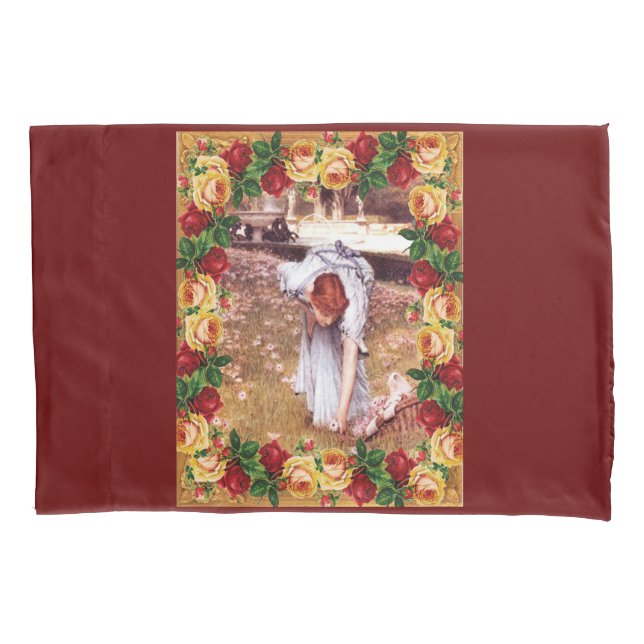 Colagem da safra Retro com rendas e flores (Frente-Esquerda)