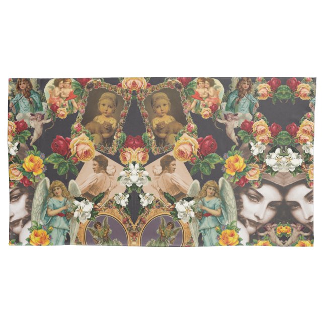 Colagem da safra Retro com rendas e flores (Frente)