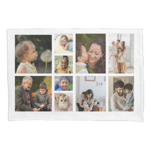 Colagem de 10 fotos com texto em parte traseira -