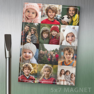 Colagem de 12 Fotos - Apenas Fotos - Ímã de Gelade