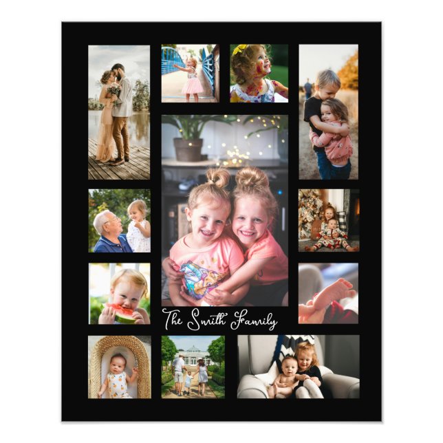 Colagem de 12 fotos único Minimalista Montagem sim (Frente)