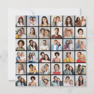 Colagem de 36 fotos - A cor pode ser alterada para