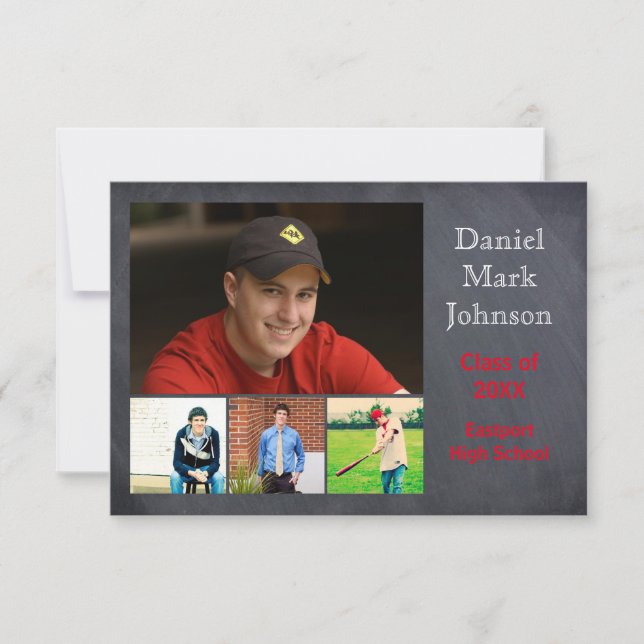 Colagem de 5 Fotos - Anúncio de Graduação 3x5 (Frente)