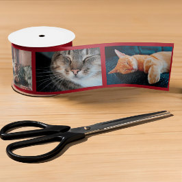 Colagem de 6 fitas fotográficas em vermelho