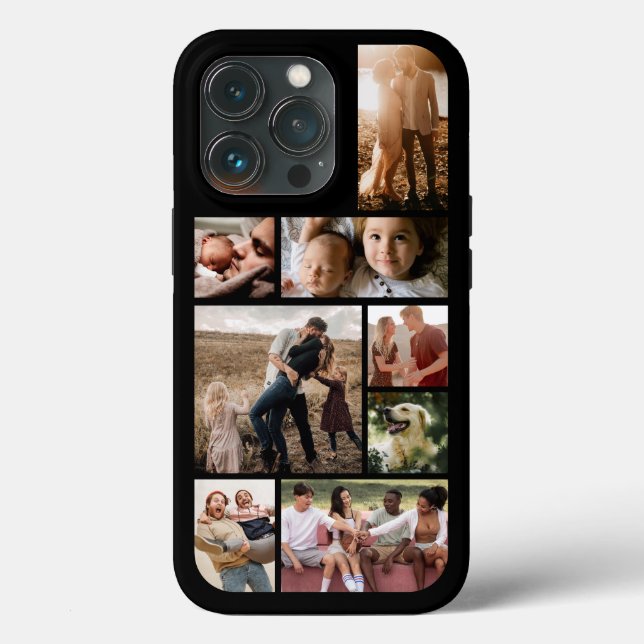 Colagem de 8 Fotos Personalizada (Verso)