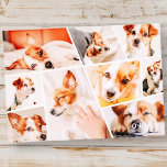 Colagem de 9 Fotos Personalizadas Simples Modernas<br><div class="desc">Adicione nove (9) fotos personalizadas do seu nome de estimação e de estimação. Adicione suas fotos e,  se necessário,  desmascare o grupo de fotos e quadro,  ajuste a imagem contra o quadro e clique em máscara.</div>