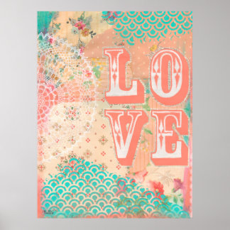 Colagem de Amor Arte de Mídia Mista Impressão de A
