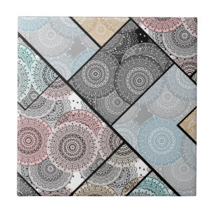 Colagem de azulejos cerâmicos em forma de manta