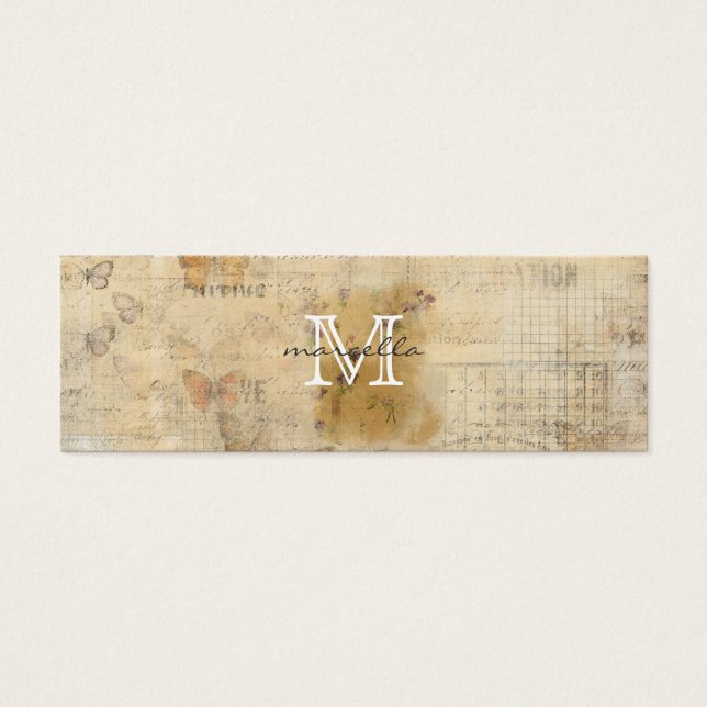 Colagem de borboletas Monograma BAckground (Frente)