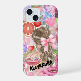 Colagem de Coquetes, Capa de telefone rosa e gira