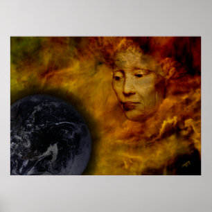 Colagem de Digitas do ambiente do poster de Gaia