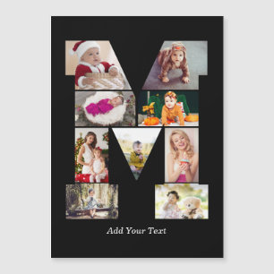 Colagem de Foto da Letra M em Preto e Branco