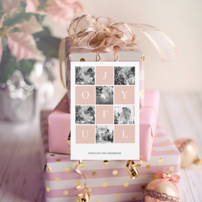 Colagem de Foto de Natal | Pastel Rosa Alegre (Criador carregado)