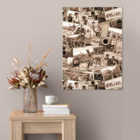 Colagem de fotografia Vintage Sepia ID1066