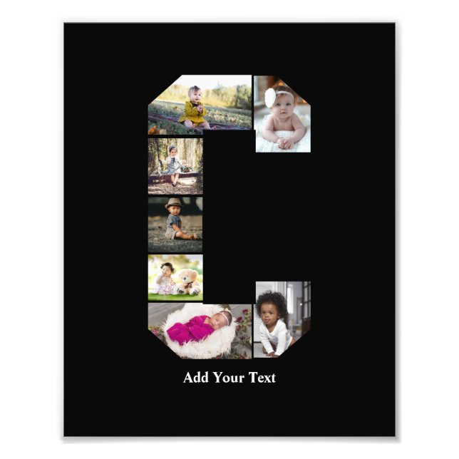 Colagem de Fotografias com design Carta C (Frente)