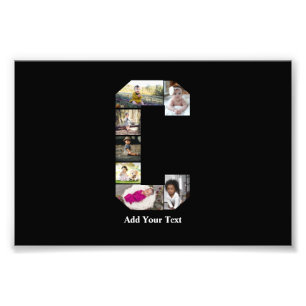 Colagem de Fotografias com design Carta C