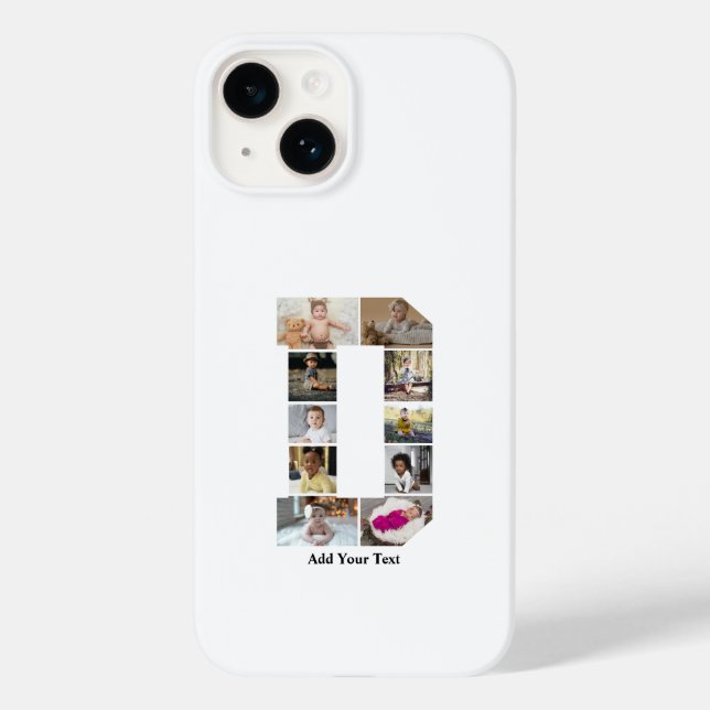 Colagem de Fotografias com design Carta D (Verso)