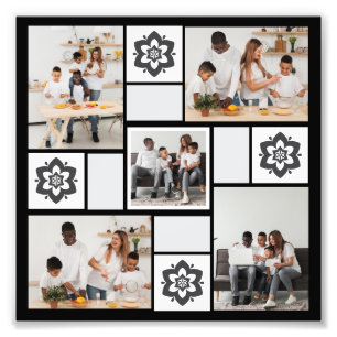 Colagem de Fotografias com design Floral 5