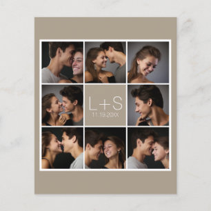 Colagem de Fotografias com Folheto Monograma