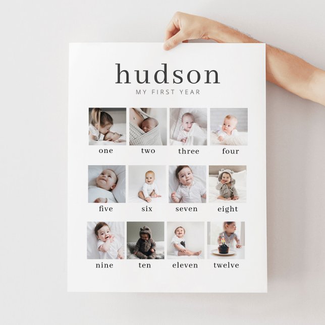 Colagem de Fotografias de 12 Anos Serif com Poster (Criador carregado)