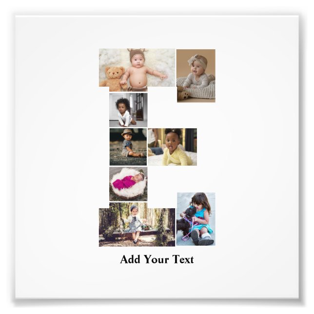 Colagem de Fotografias Design Carta E (Frente)