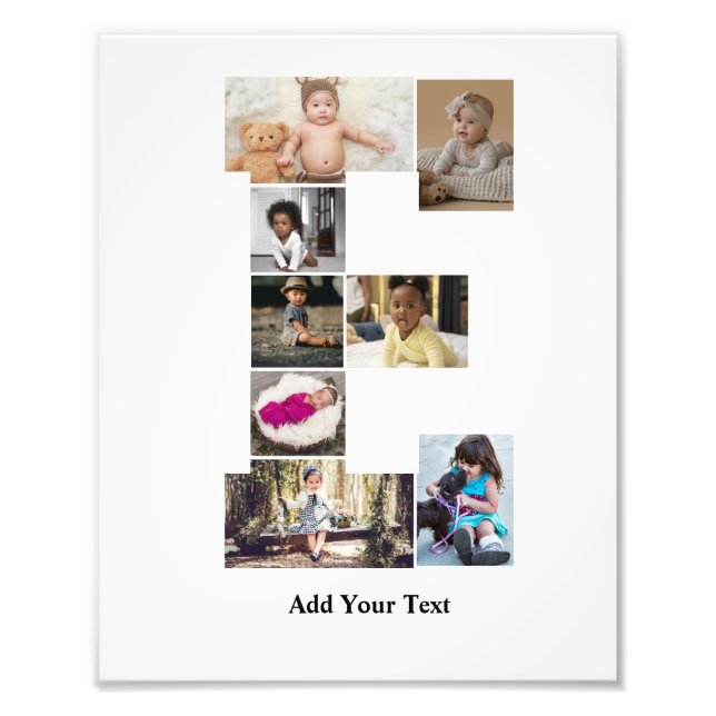 Colagem de Fotografias Design Carta E (Frente)