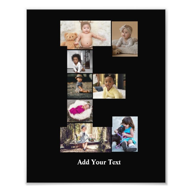 Colagem de Fotografias Design Carta E (Frente)