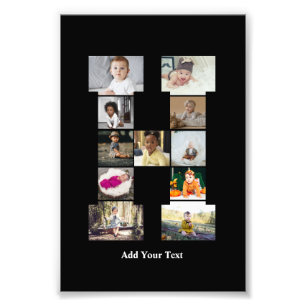 Colagem de Fotografias design Letra H