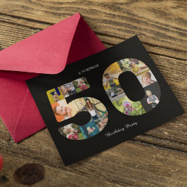 Colagem de Fotografias do 50º Convite de aniversár