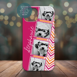 Colagem de Fotografias do Instagram Branco Cor-de-