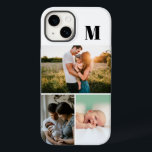 Colagem de Fotografias do Monograma Branco 3<br><div class="desc">Adicione suas fotos favoritas para um detentor de memória. Uma maneira artística de mostrar seus melhores fotos de compartilhamento de fotos.</div>